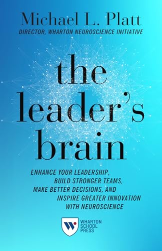 Book cover for "The Leader's Brain" with text and a neural network design.