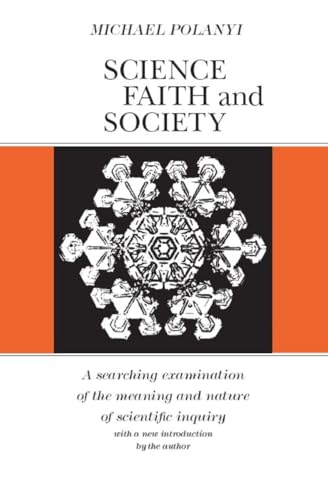 Book cover: “Science, Faith and Society” with a snowflake design.