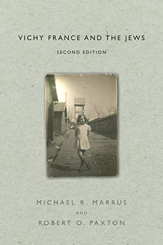 Book cover: “Vichy France and the Jews” with a historical photograph.