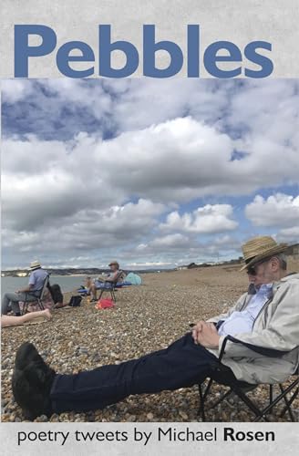 Book cover with beach scene, people, and title "Pebbles.