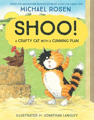 Book cover featuring a colorful cat, a chicken, and a small mouse.