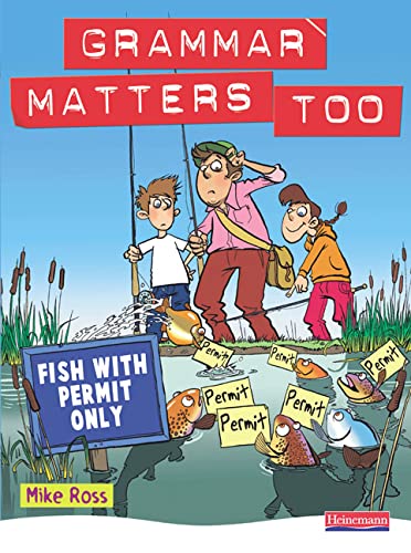 Book cover: "Grammar Matters Too" with cartoon of children fishing.