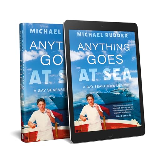 Book cover featuring a man on a boat against a blue sky.
