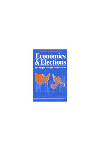 Book cover: “Economics & Elections” with maps of Western democracies.