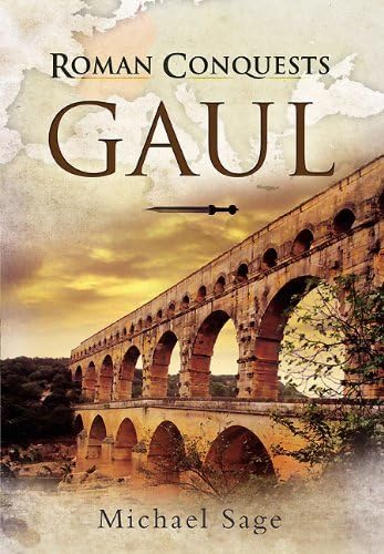 Book cover showing a Roman aqueduct against a sunset sky with a sword icon.
