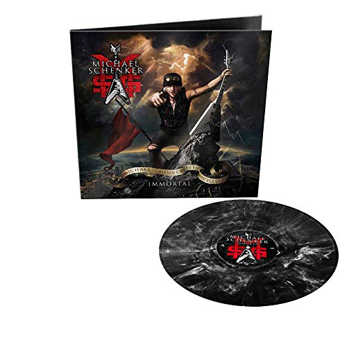 Michael Schenker Group "Immortal" vinyl record with marbled black and white disc.