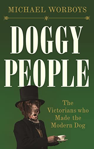 Book cover: "Doggy People" with a Victorian-era dog portrait.