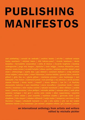 Orange book cover with black text: "PUBLISHING MANIFESTOS" and a list of names.