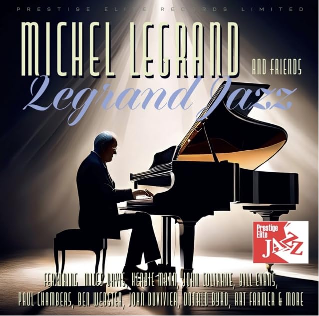 CD cover for "Legrand Jazz" featuring Michel Legrand at a piano.