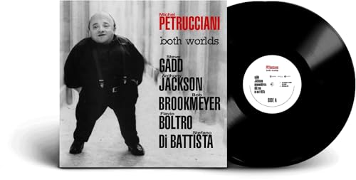 Vinyl record and cover for Michel Petrucciani's album Both Worlds featuring a portrait.