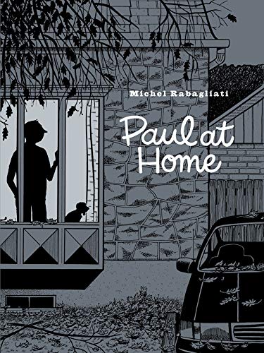 Black and white illustrated book cover, a figure looking from a window.