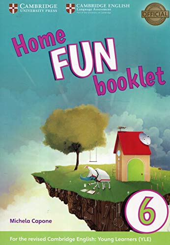 Storyfun" booklet cover with floating island illustration and large number 6.