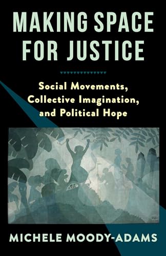 Book cover: "Making Space for Justice" with a painting of figures.