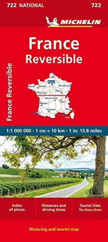 Michelin France road map cover featuring a red background and a vineyard landscape photo.