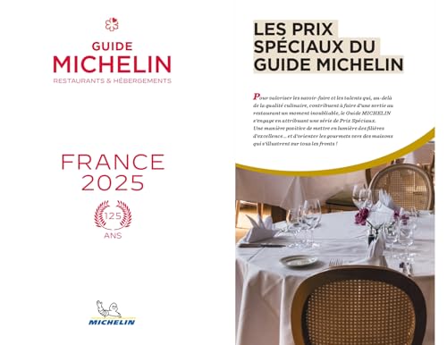 2025 Michelin Guide France cover with dining table setting and logo.