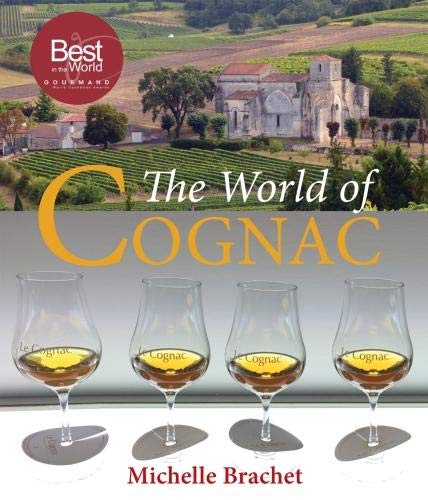 Book cover showing four cognac glasses in front of a vineyard and stone building.