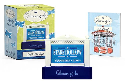 Miniature, illuminated "Stars Hollow" sign from Gilmore Girls, in box.