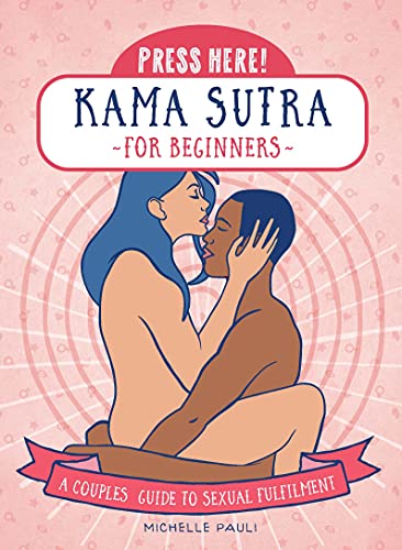 Book cover with illustrated couple embracing, titled "Kama Sutra for Beginners.