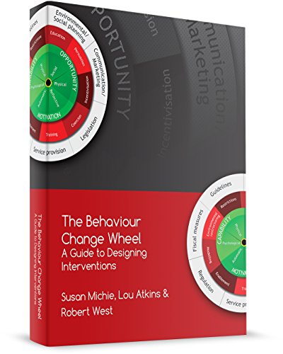 Red book cover with a circular diagram illustrating behaviour change concepts.