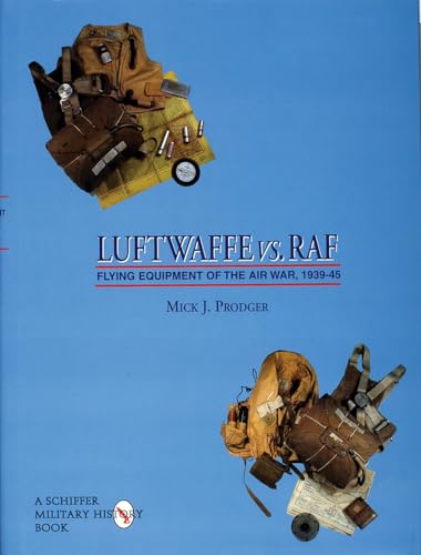 Book cover: “Luftwaffe vs. RAF” with vintage flying equipment imagery.