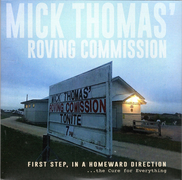 CD cover for Mick Thomas’ Roving Commission album, featuring a rural scene.