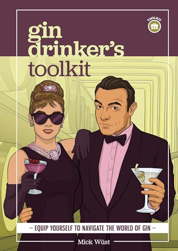 Book cover with illustrated couple holding gin cocktails, titled "Gin Drinker's Toolkit".