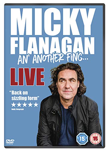 DVD cover featuring comedian Micky Flanagan in a black jacket.