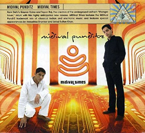 CD cover for “Midival Times” featuring two men in a stylized corridor.
