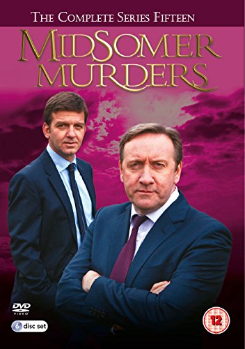 Midsomer Murders" Series 15 DVD cover featuring two male detectives.
