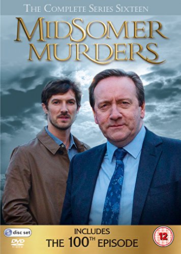 “Midsomer Murders” Series 16 DVD cover featuring two male detectives.
