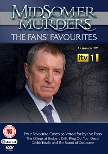 DVD cover for Midsomer Murders The Fans' Favourites featuring a portrait of John Nettles.