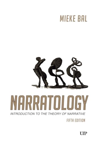 Book cover: "Narratology" by Mieke Bal, fifth edition, with abstract figures.
