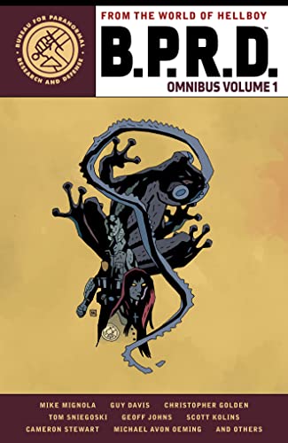 Cover of B.P.R.D. Omnibus Volume 1 featuring a stylized frog monster illustration.