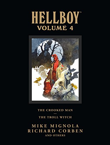 Hellboy Library Edition Volume 4 cover art featuring Hellboy in a graveyard setting.