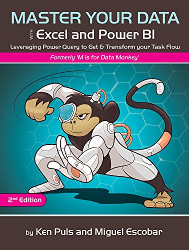 Book cover featuring a robotic monkey with text about Excel and Power BI.