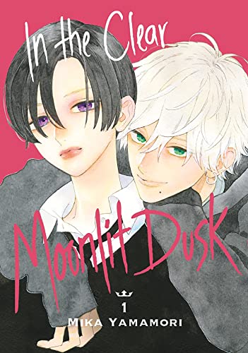 Manga cover featuring two young men with dark and light hair against pink background.