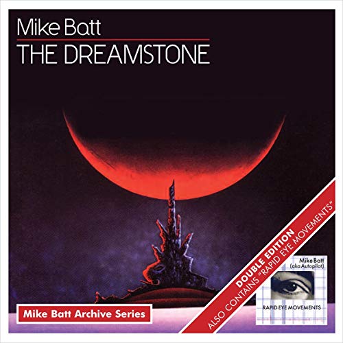 CD cover for Mike Batt’s “The Dreamstone” with a red moon and castle.