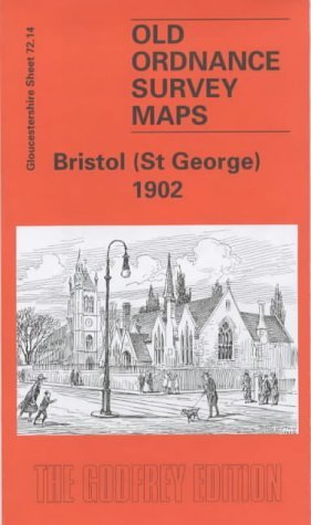 1902 Ordnance Survey map cover of Bristol (St George) with sketched buildings.