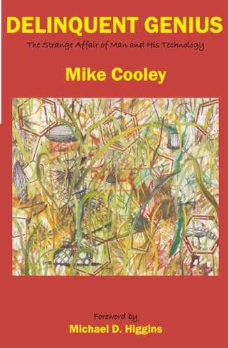 Book cover: “Delinquent Genius” with abstract, colorful artwork.