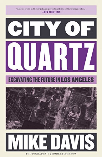 Book cover for City of Quartz by Mike Davis featuring an aerial city view.
