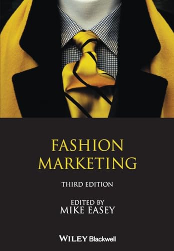 Book cover: "Fashion Marketing" third edition, with a tie and jacket.
