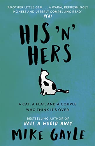Book cover: "His 'n' Hers" with a black and white cat illustration.