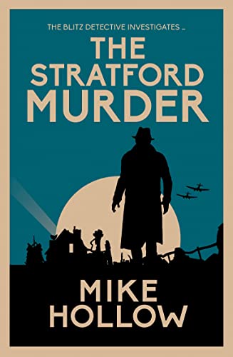 Book cover showing a silhouette of a detective against a moonlit wartime cityscape.