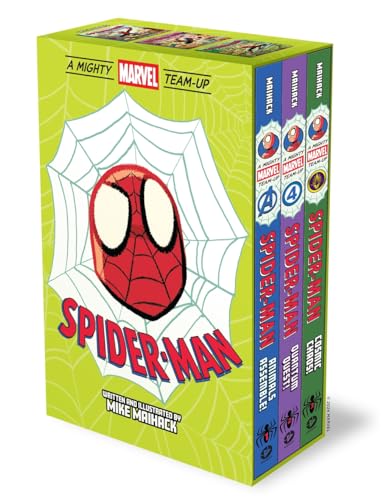 Green box set with Spider-Man’s mask and three graphic novels inside.