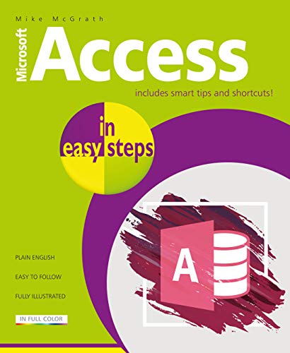 Book cover for "Access in easy steps," featuring a purple and yellow design.