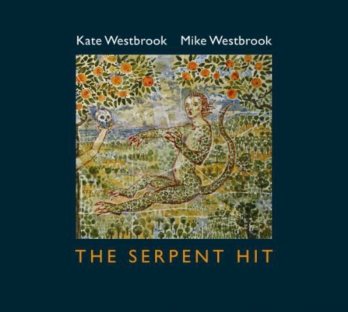 "Album cover with mosaic artwork of a person surrounded by a snake on a dark blue background."