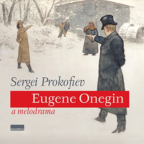 CD cover for Prokofiev’s “Eugene Onegin” featuring a wintry scene.