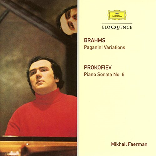 CD cover featuring pianist Mikhail Faerman, text listing Brahms and Prokofiev works.
