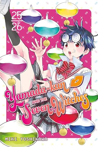 Manga cover: boy with floating orbs, title “Yamada-kun and the Seven Witches”.