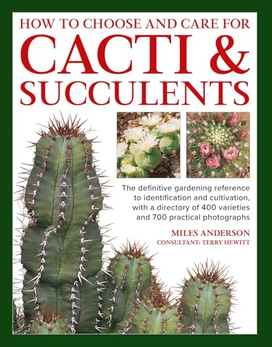 Book cover titled Cacti & Succulents featuring photos of various cacti and flowering plants.